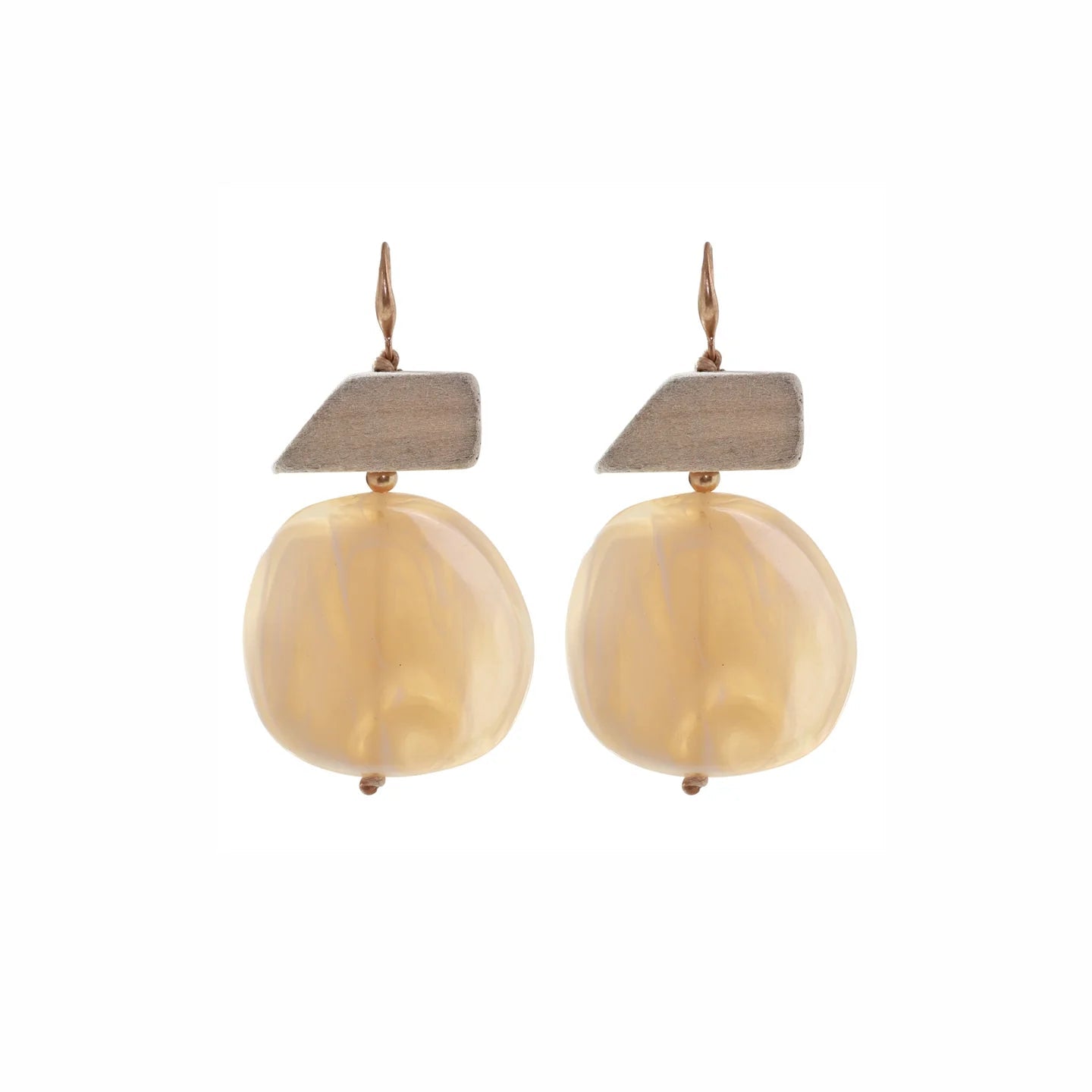 Merx - Wood & Stone Drop Earrings