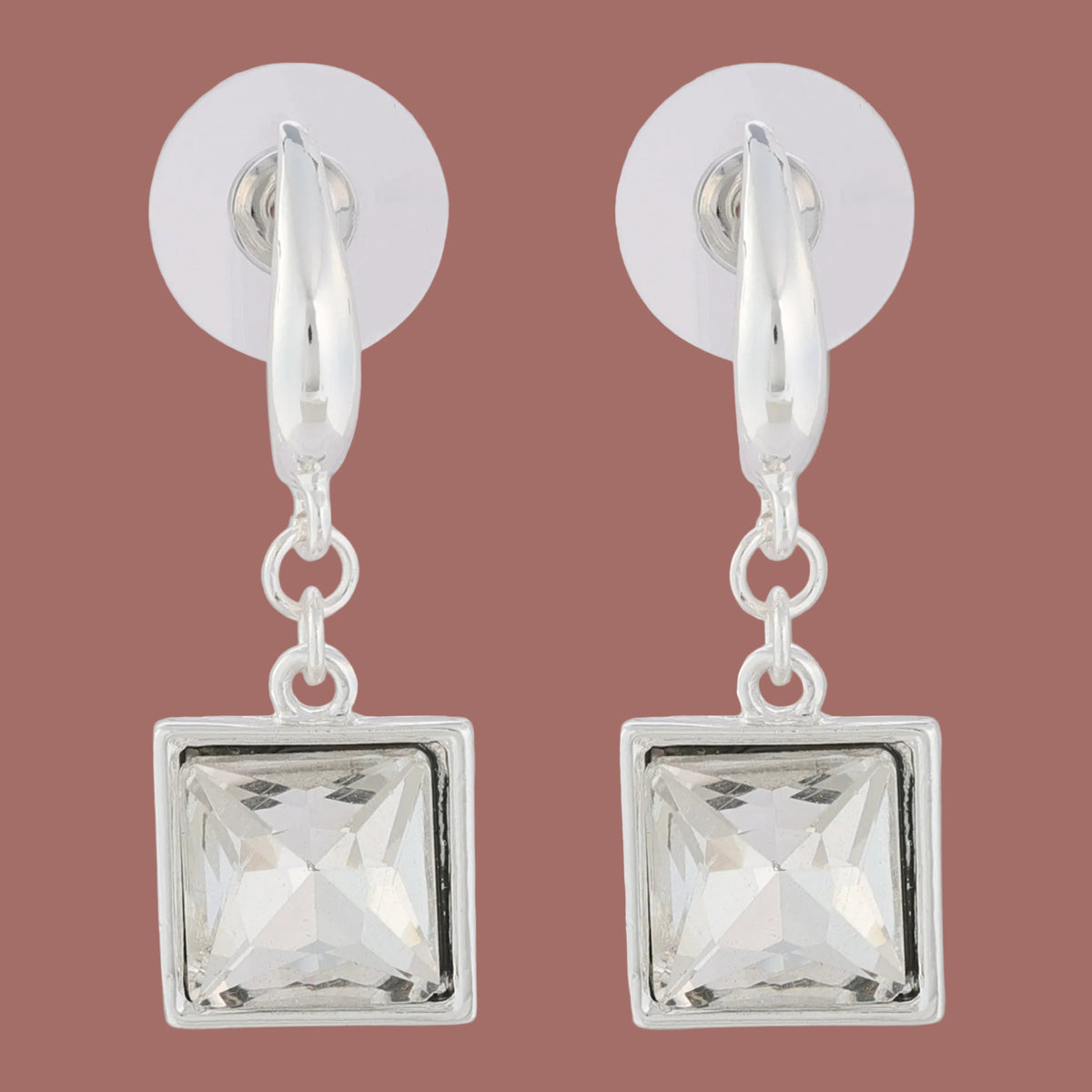 Merx - Dangling Square Crystal Earring