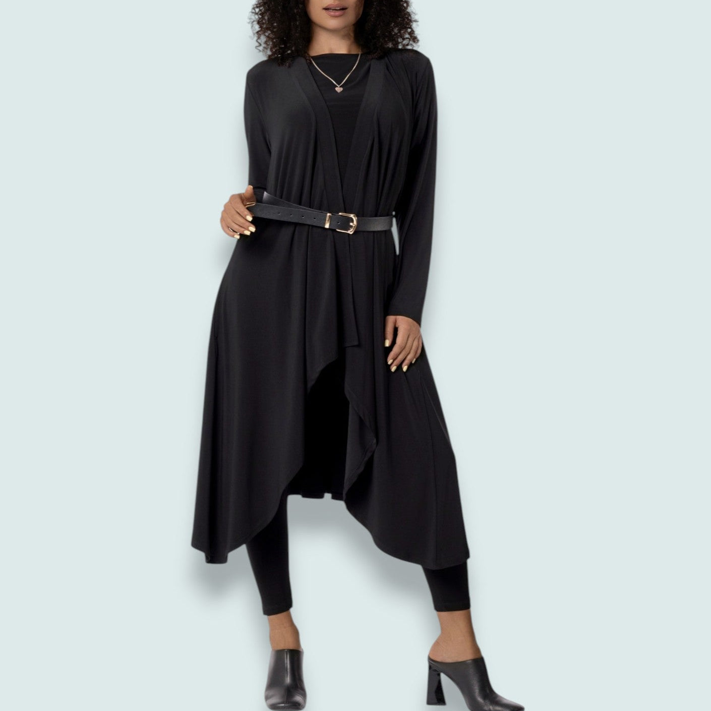YNOT - Fluid Drape Open-Front Duster
