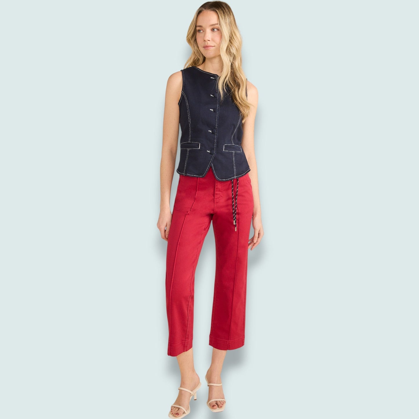 FDJ - Tailored Sleeveless Button-Front Vest