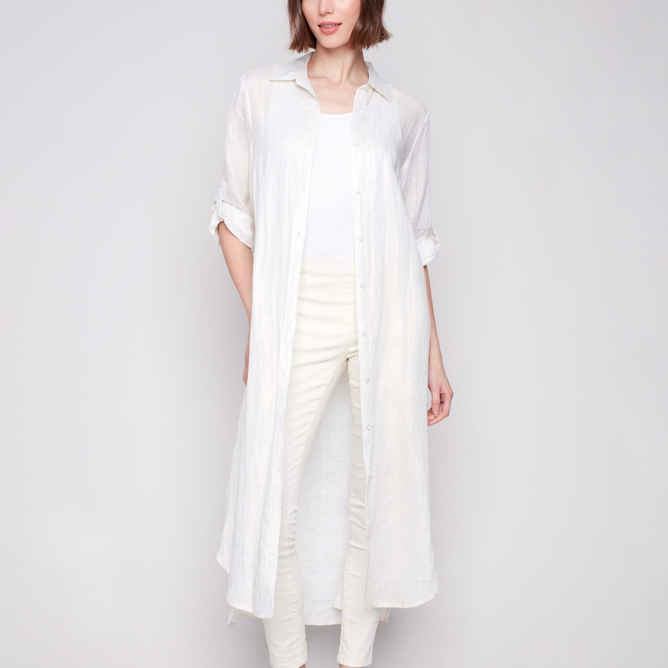 Charlie B - Foil Linen Tunic Dress