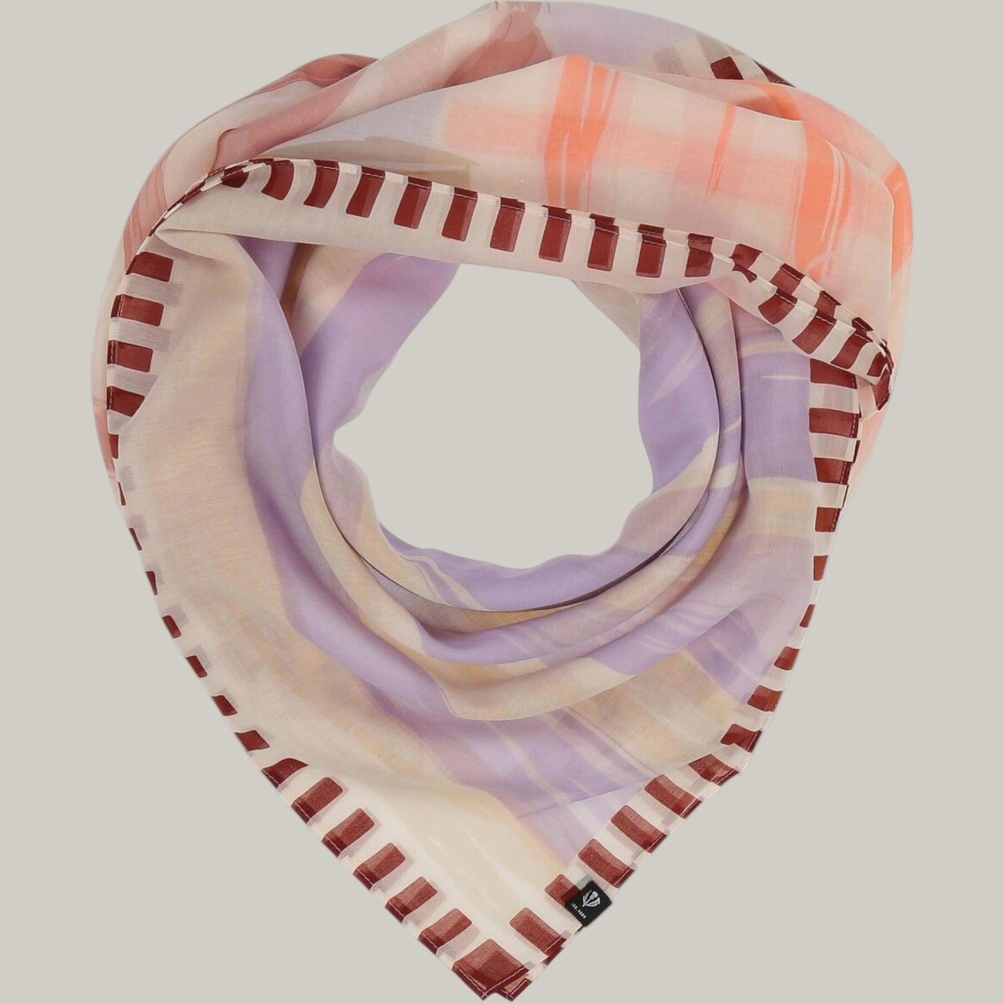 Fraas - Lined/Heart Silk Square Scarf