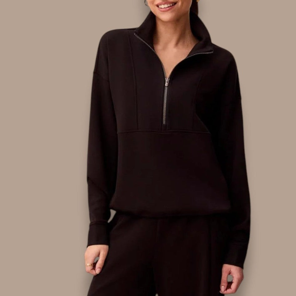 Tribal - Quarter-Zip Funnel Neck Pullover