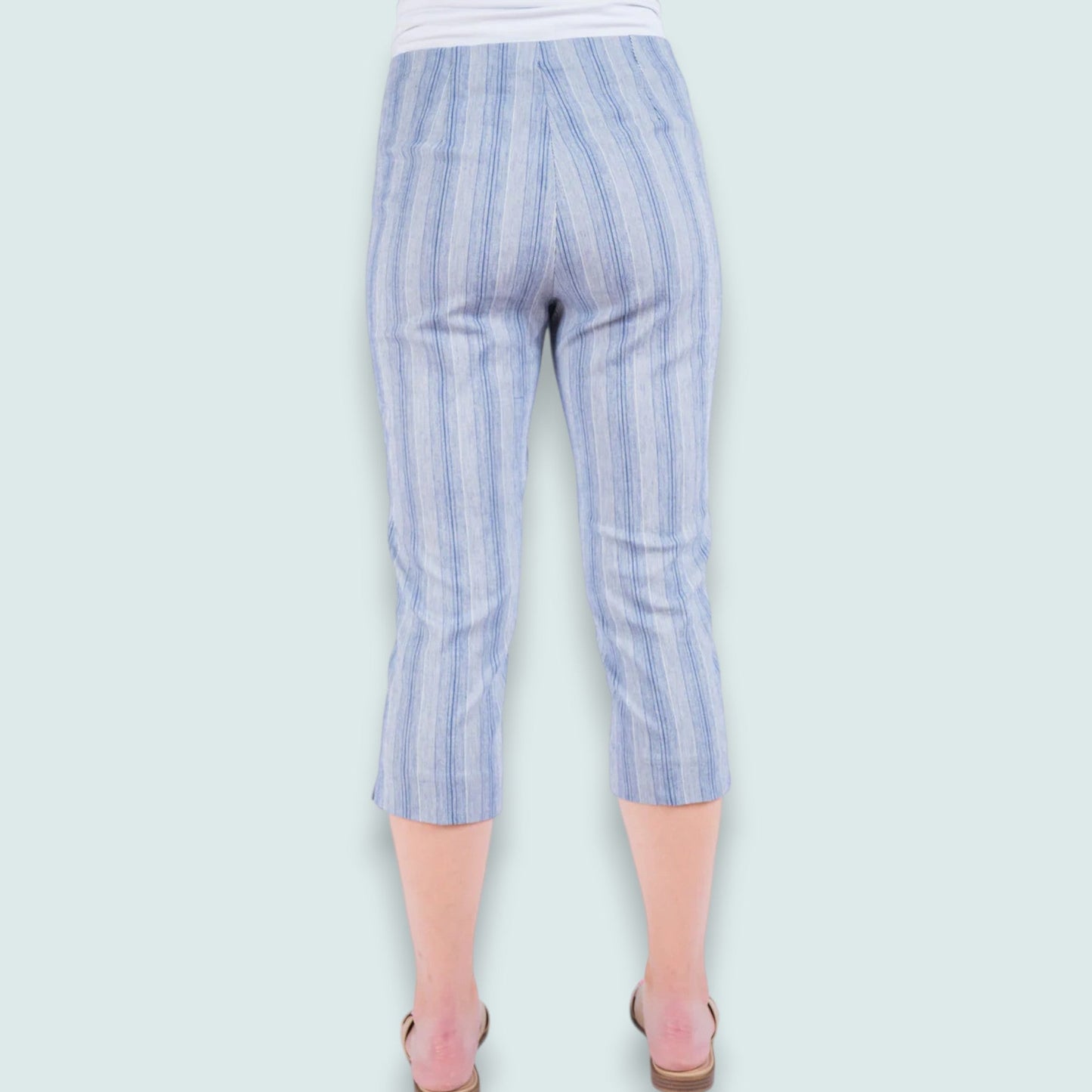 Lisette L - Slim Stripe Pull-On Capri