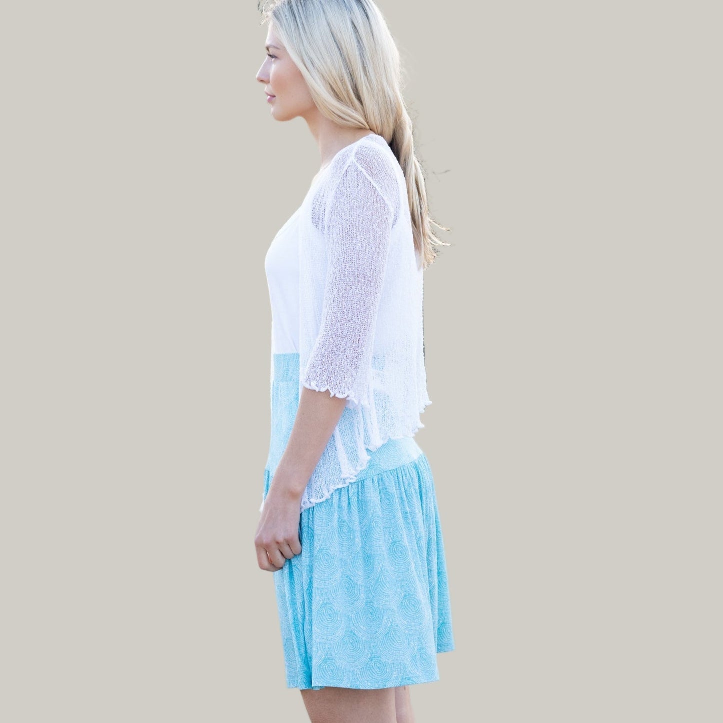 Marble - Open Knit Shrug