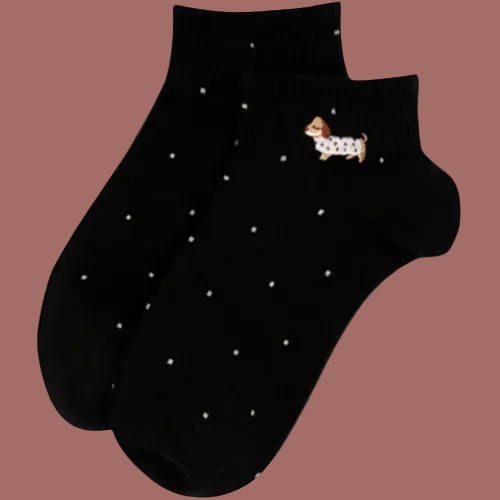 Audrey's - Dachshund Dot Ankle Socks