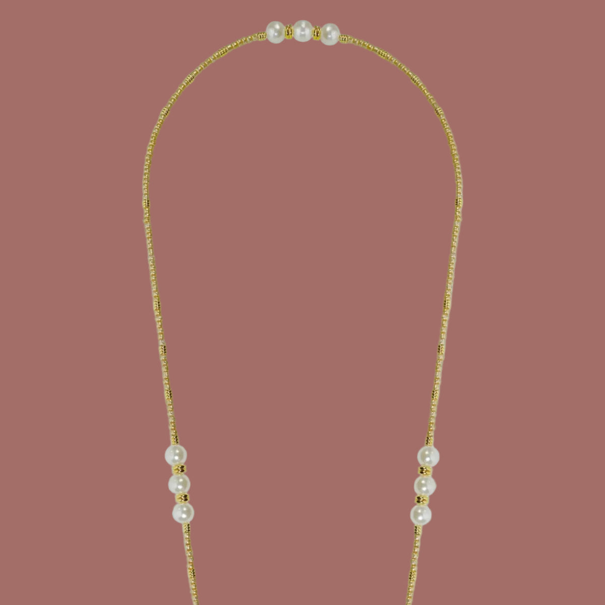 La Coque Française - Iris Pearl & Gold Phone Chain