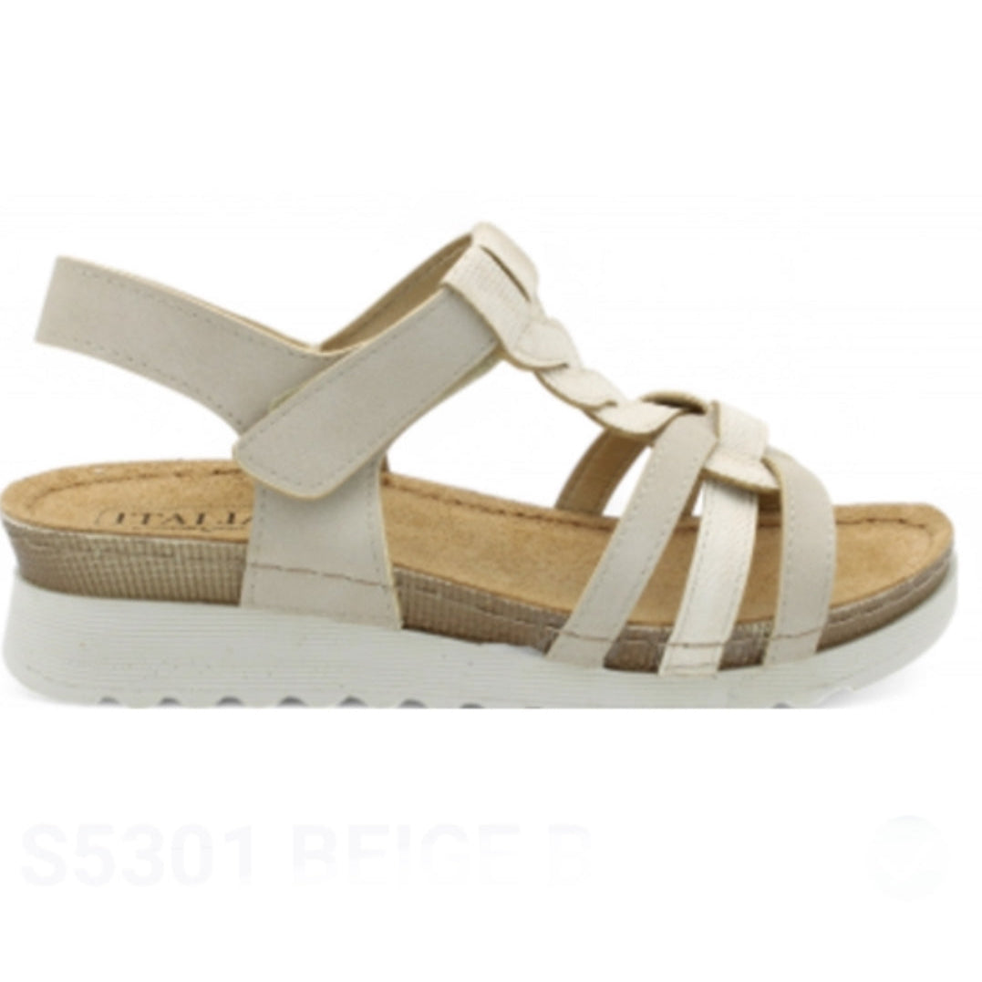 Stefania - Sandals With Velcro Strap
