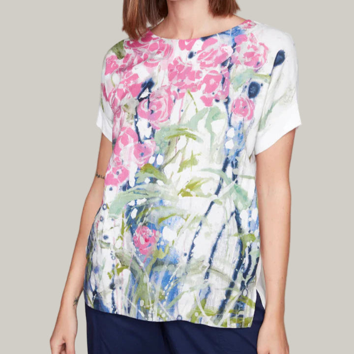 Claire Desjardins - Short Sleeve Floral Top