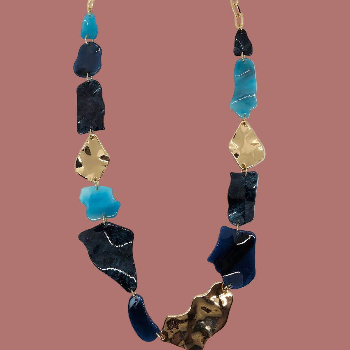 Audrey's - Gold And Resin Statement Necklace