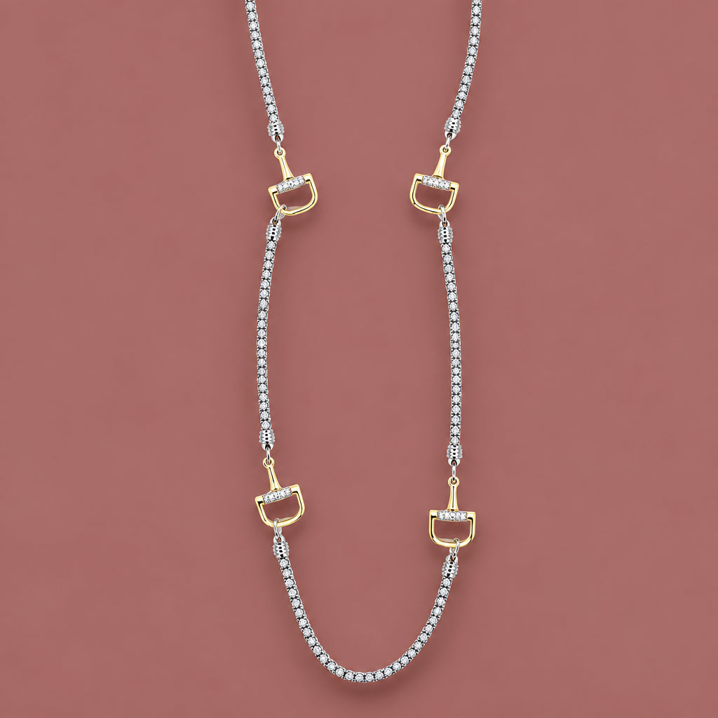 Audrey's - Two-Toned Horse-Bit Station Necklace