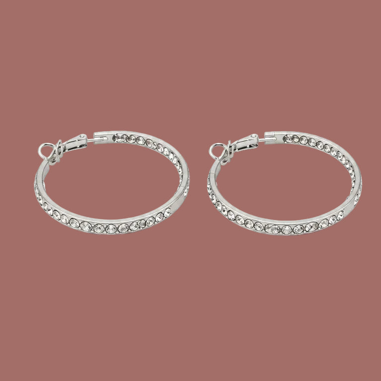 Audrey's - Crystal Hoop Earring