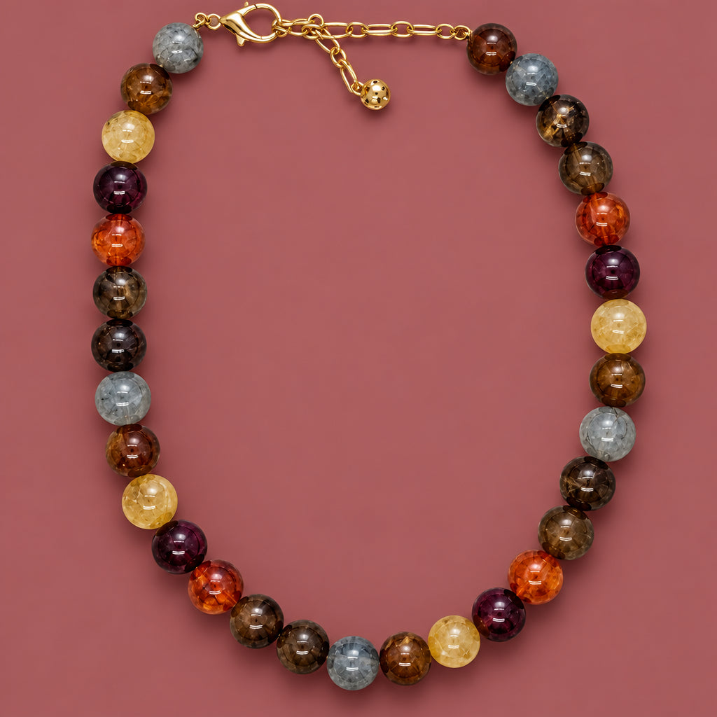 Audrey's - Round Marble Look Necklace