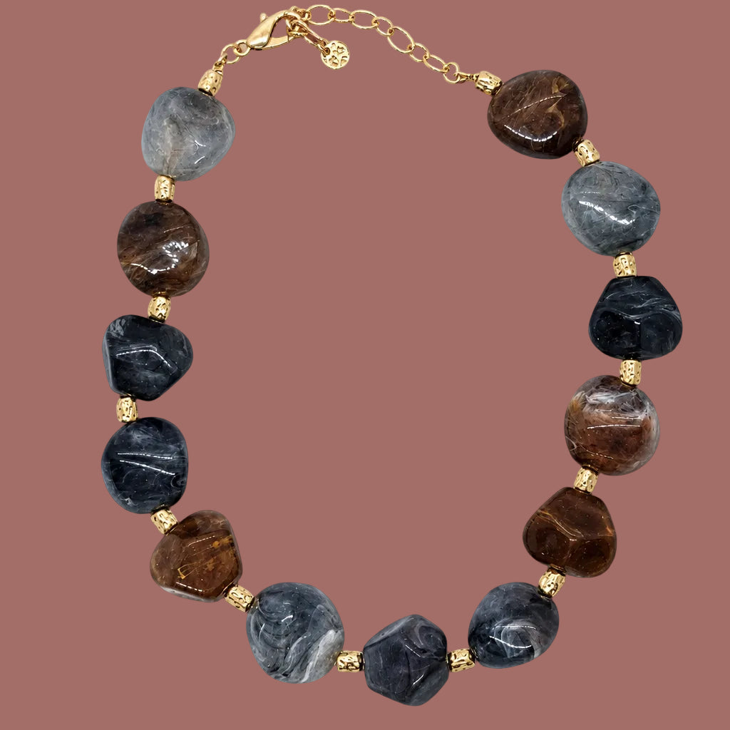Audrey's - River Stone Look Necklace
