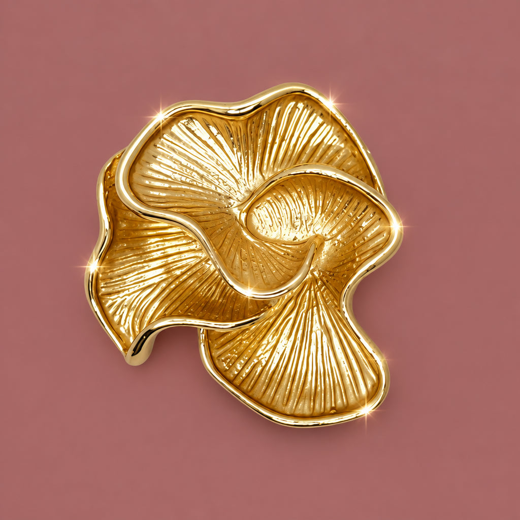Audrey's - Golden Petals Magnetic Brooch