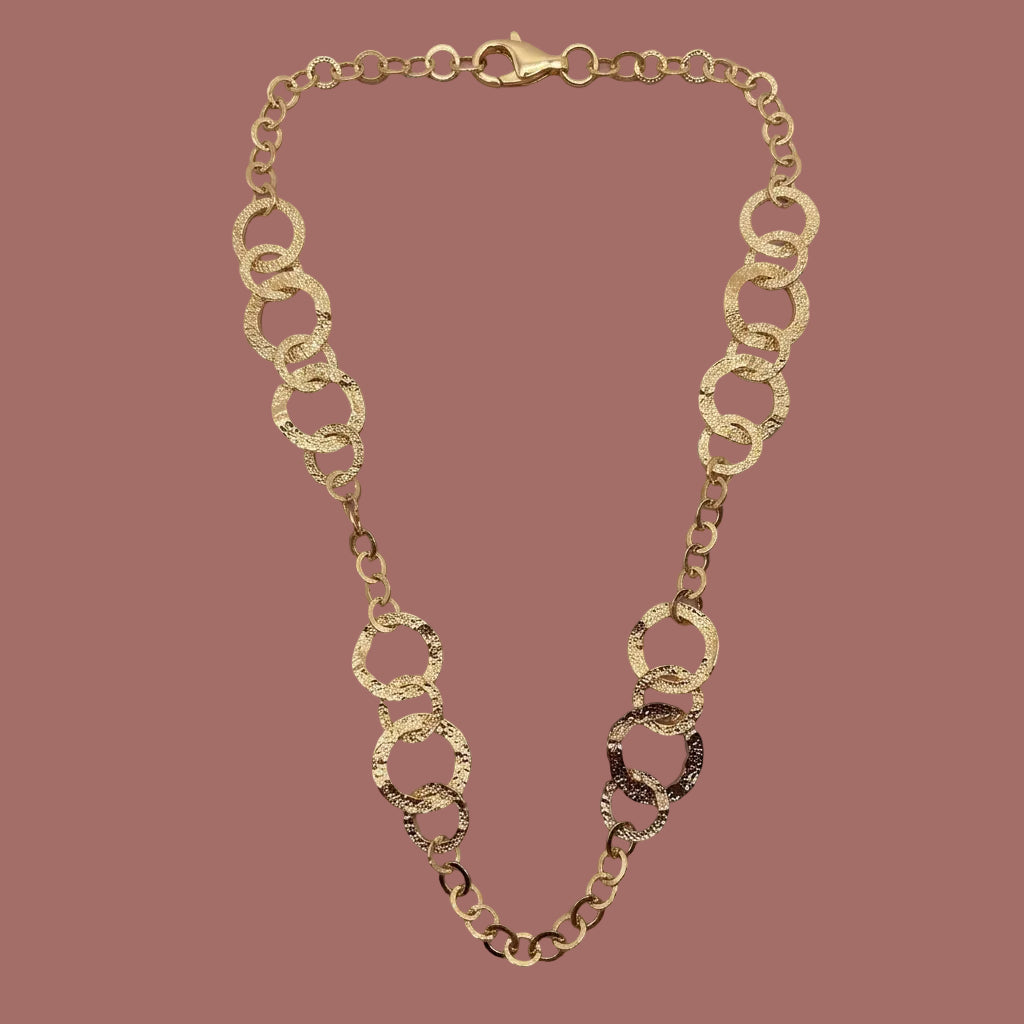 Audrey's - Hammered Loop Long Necklace