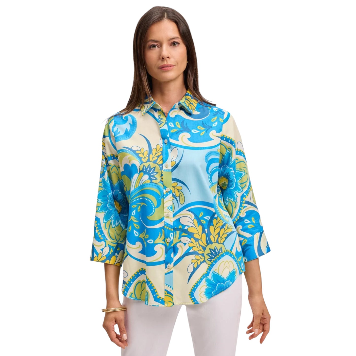 Foxcroft - Margie Floral Paisley Blouse