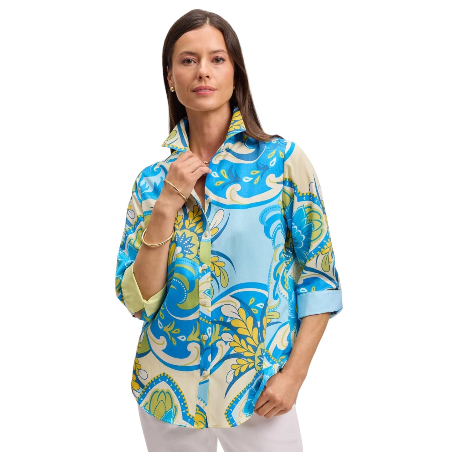 Foxcroft - Margie Floral Paisley Blouse