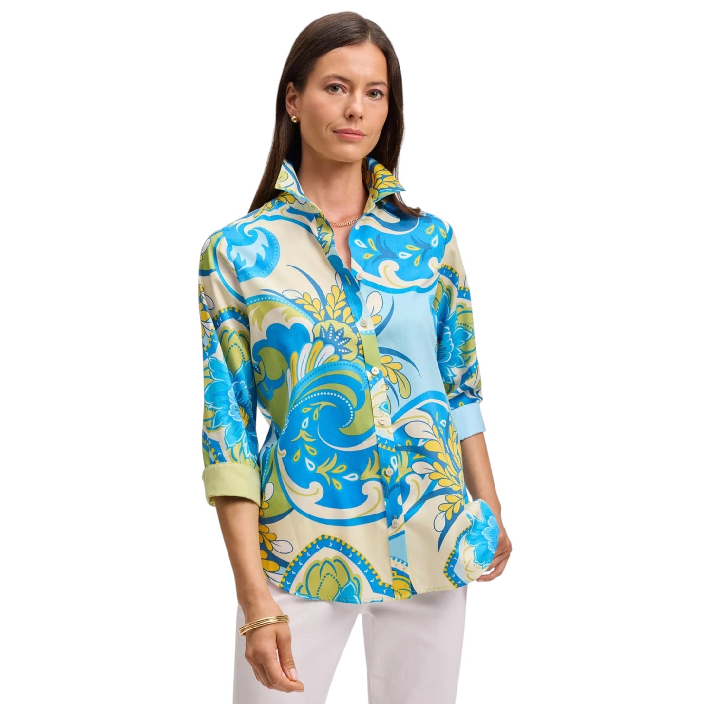 Foxcroft - Margie Floral Paisley Blouse