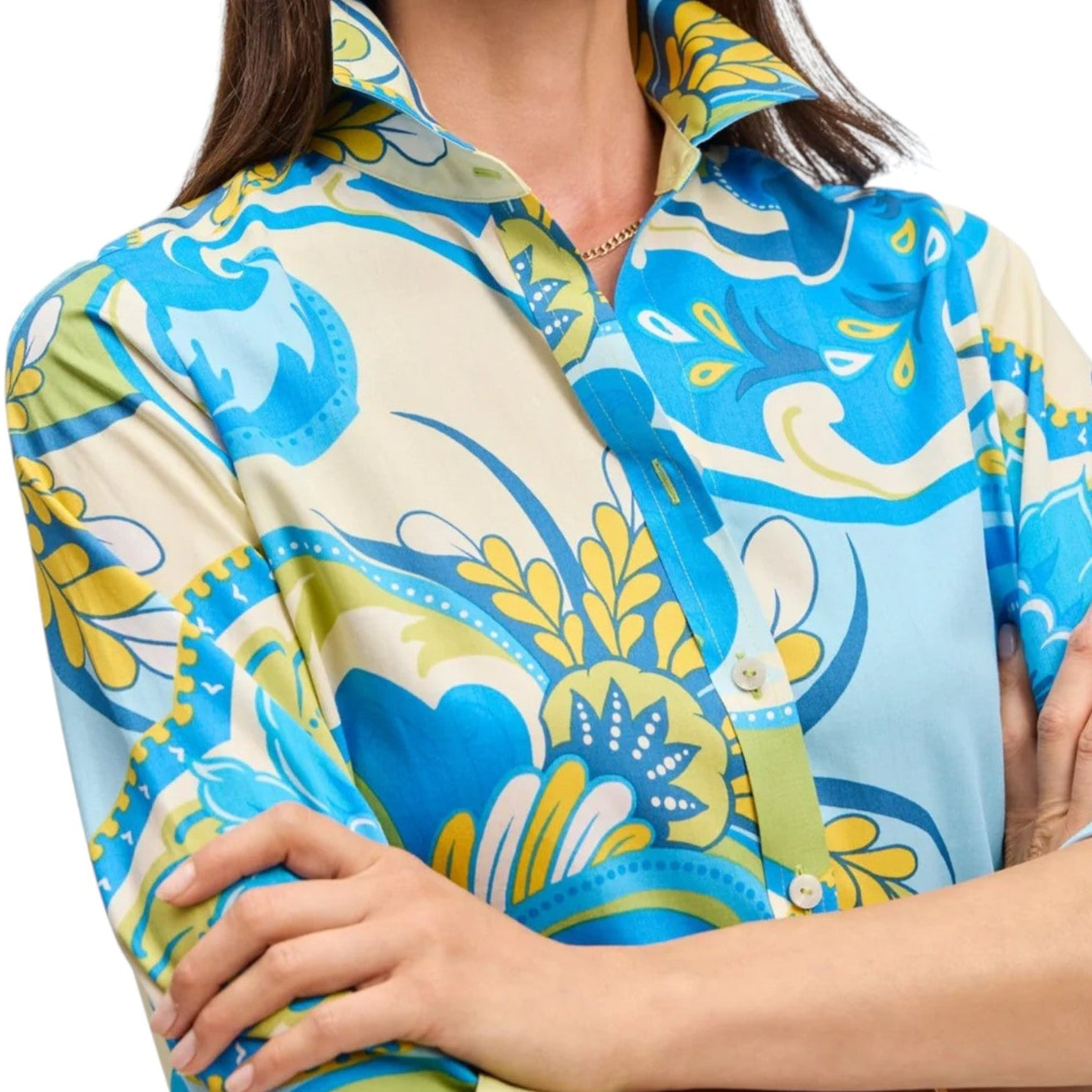 Foxcroft - Margie Floral Paisley Blouse