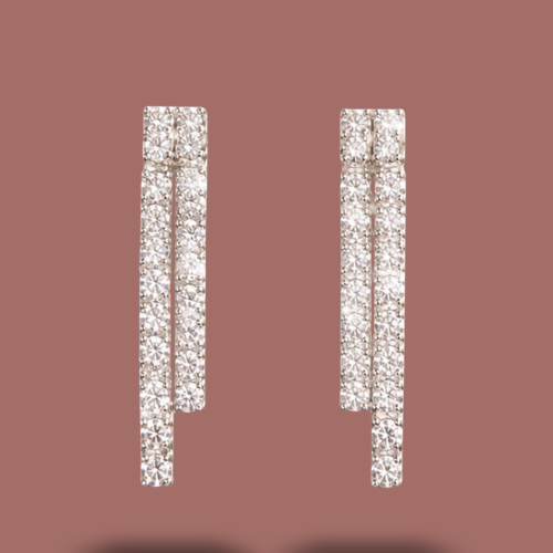 Audrey's - Silver Stardust Drop Earrings
