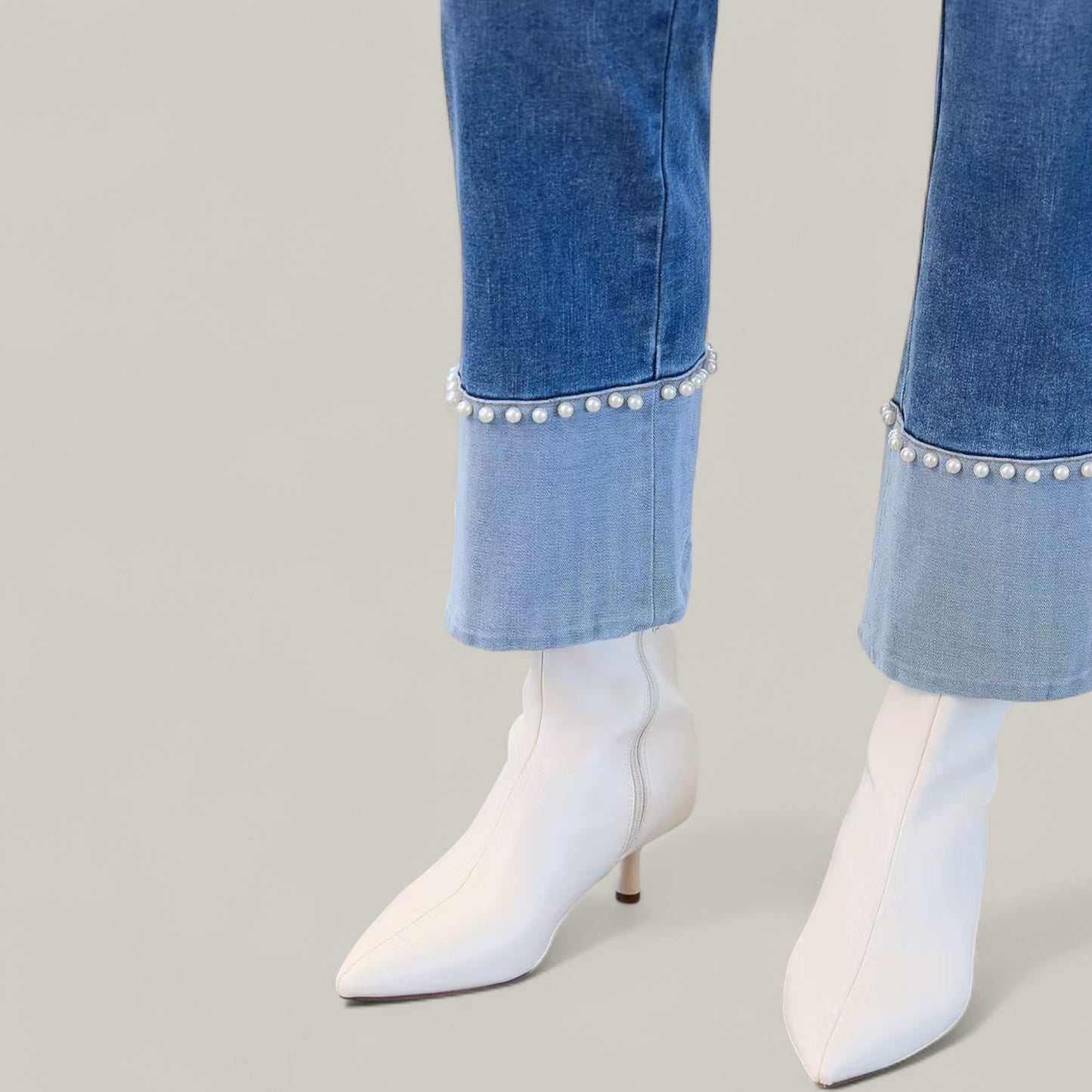 FDJ - Pull-On Straight Leg Jeans