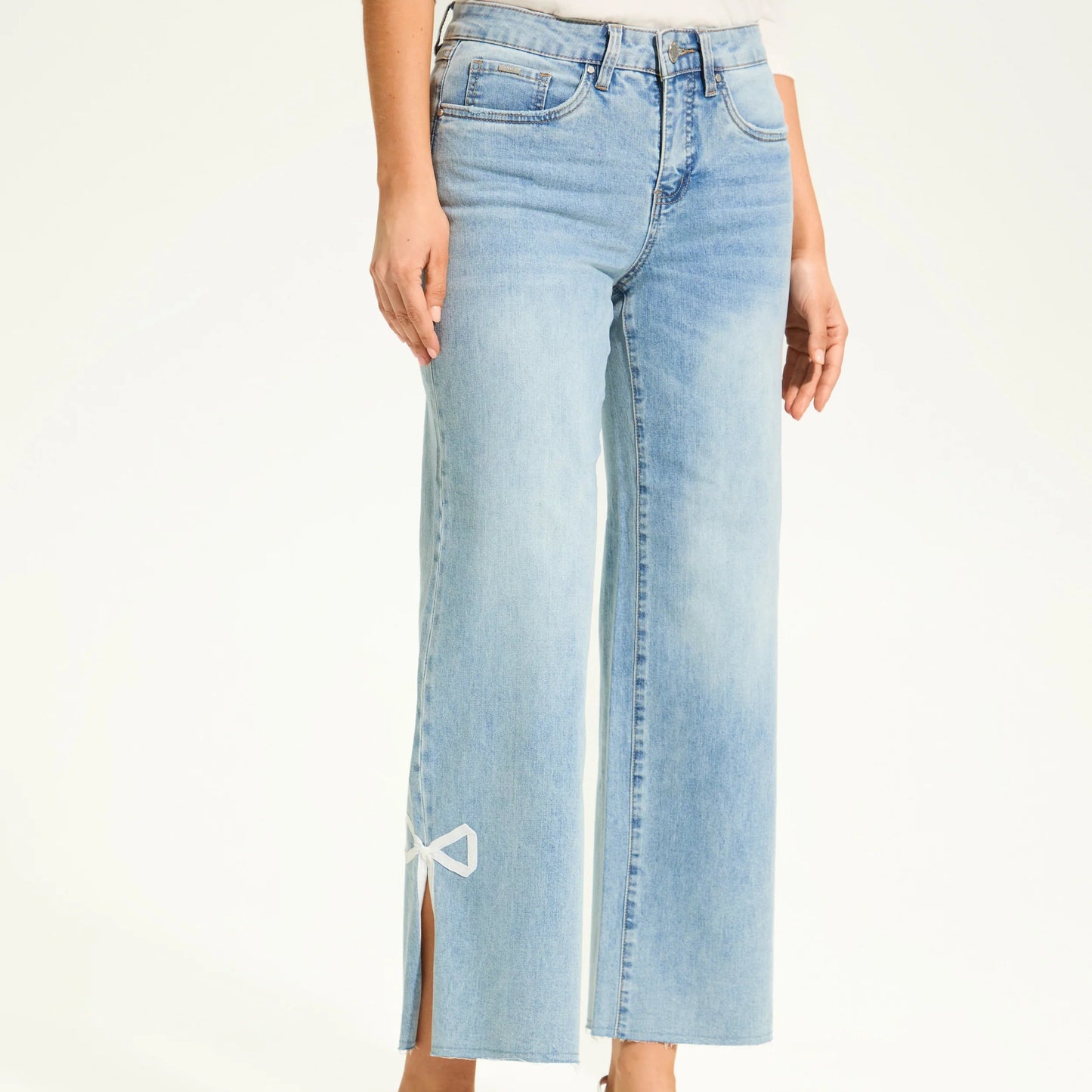 FDJ - Olivia Wide Ankle Jeans With Bow Detail