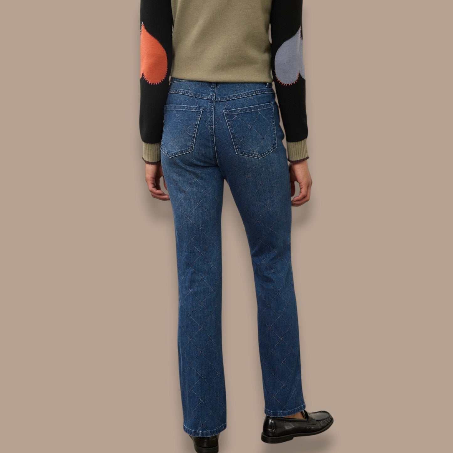 FDJ - Olivia Diamond Stitch Boot Cut Jeans