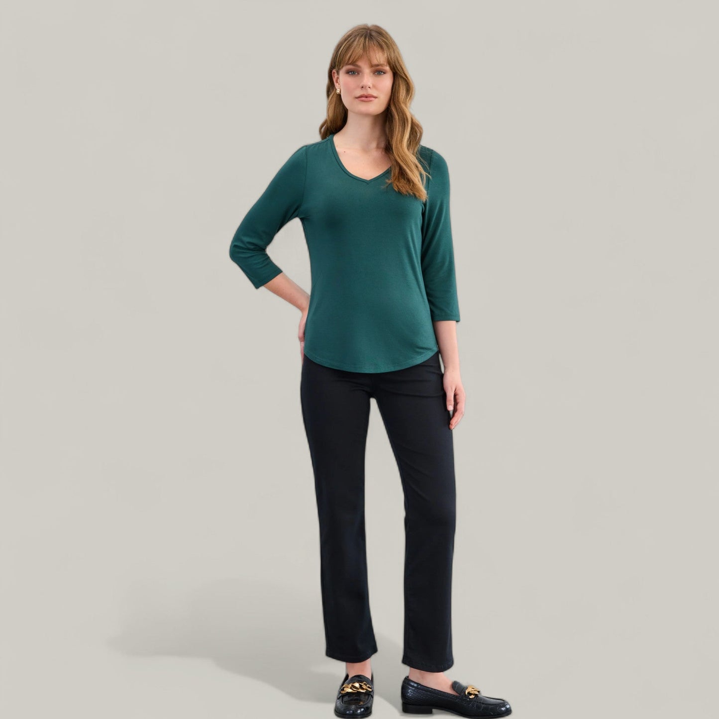 FDJ - Pull-On Straight Leg Twill Pants