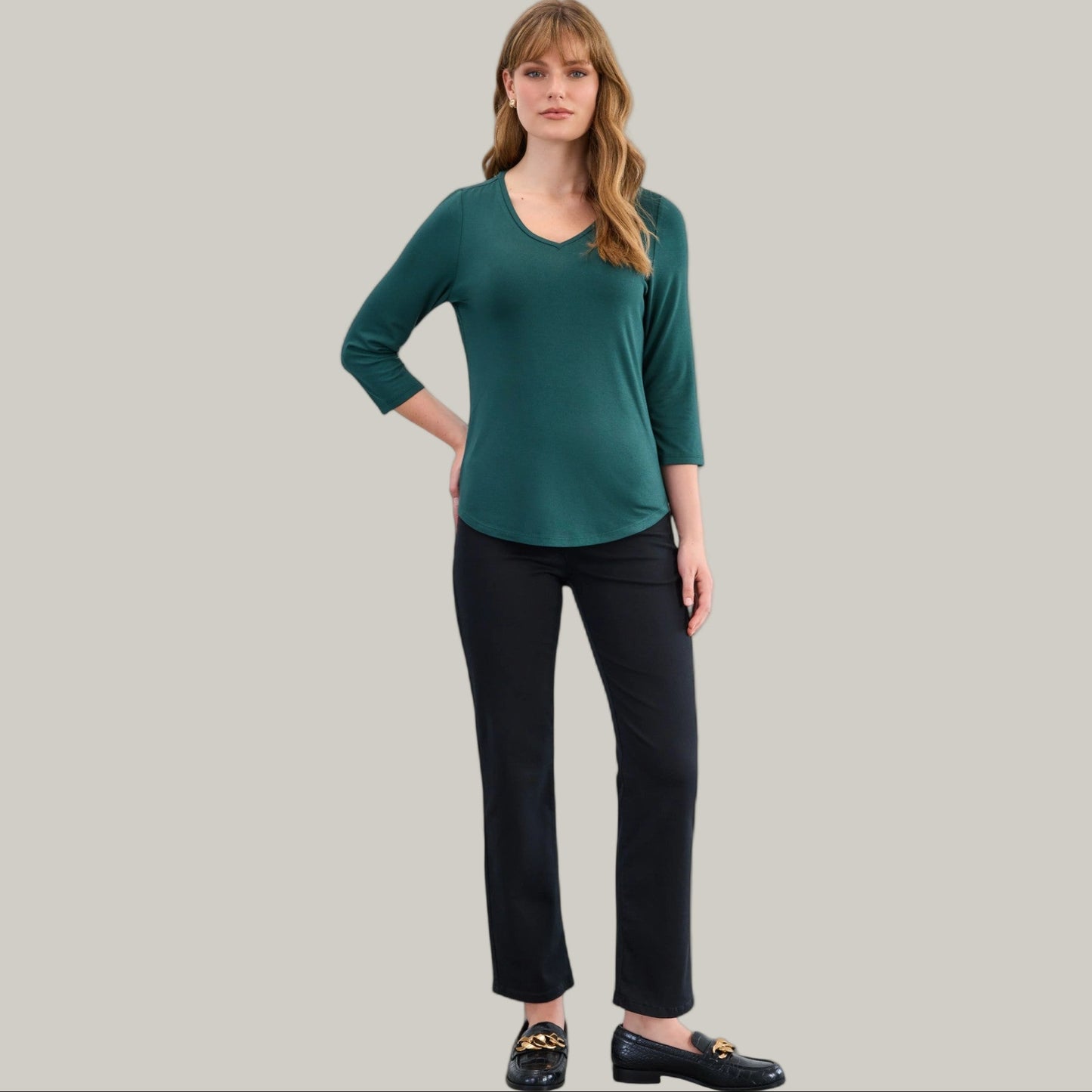 FDJ - Pull-On Straight Leg Twill Pants