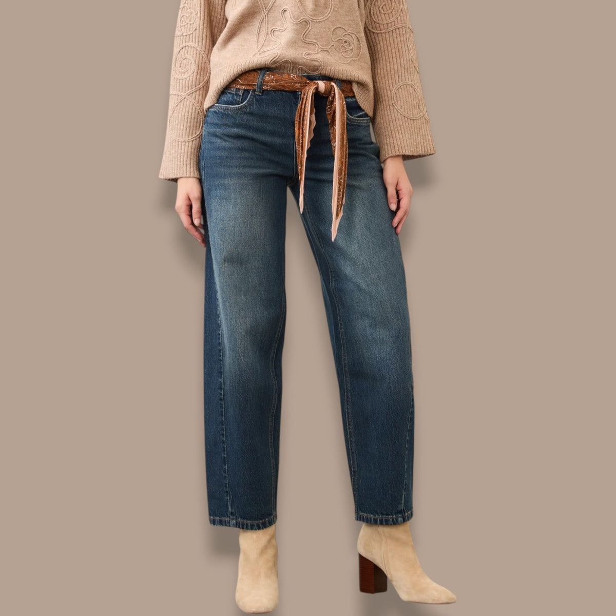 FDJ - Girlfriend Barrel Leg Jeans