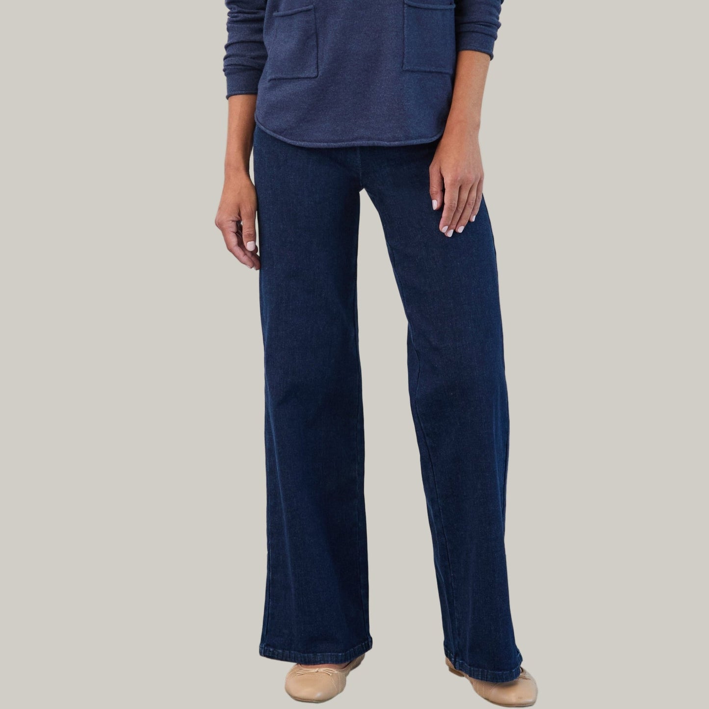 FDJ - Pull-On Wide Leg Denim