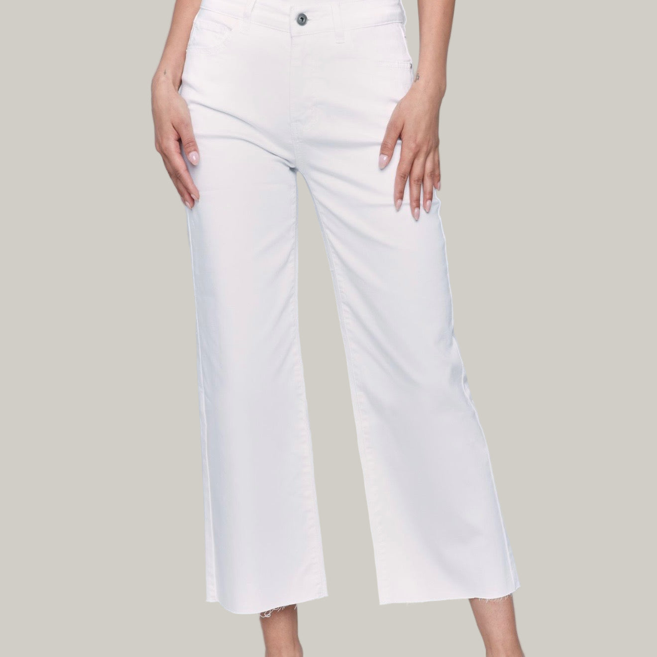 Charlie B - Flared Pants With Raw Edge