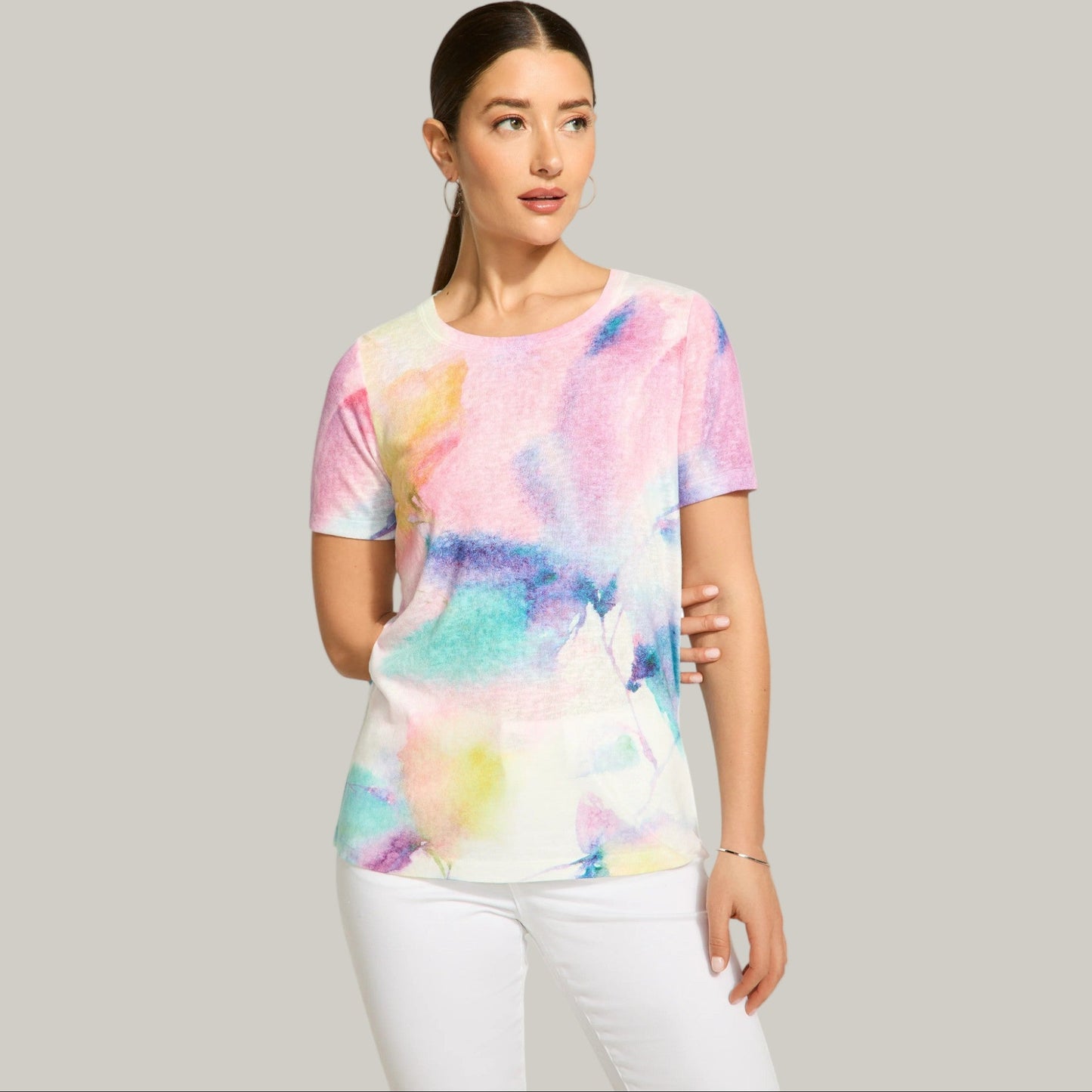 FDJ - Patterned Short Sleeve Top