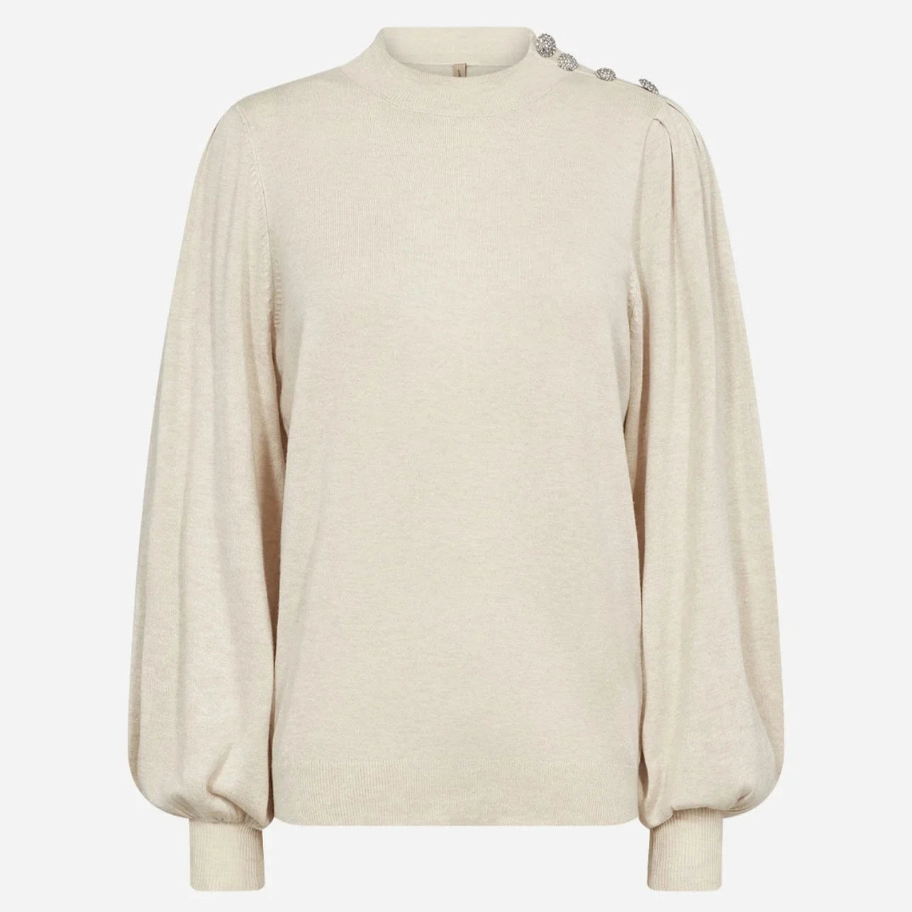 Soya Concept - Sweater With Bling Button Detail