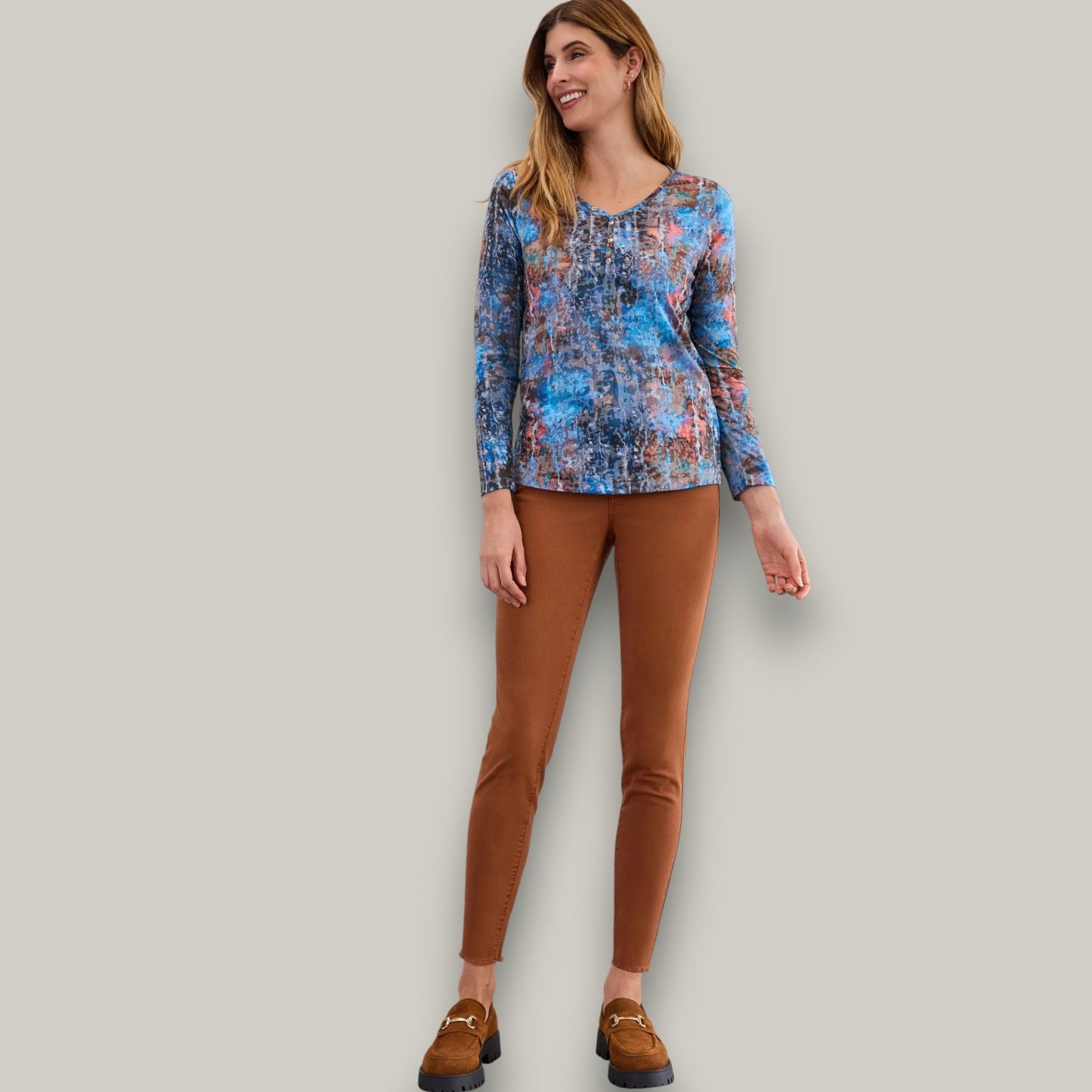 FDJ - Abstract V-Neck Top