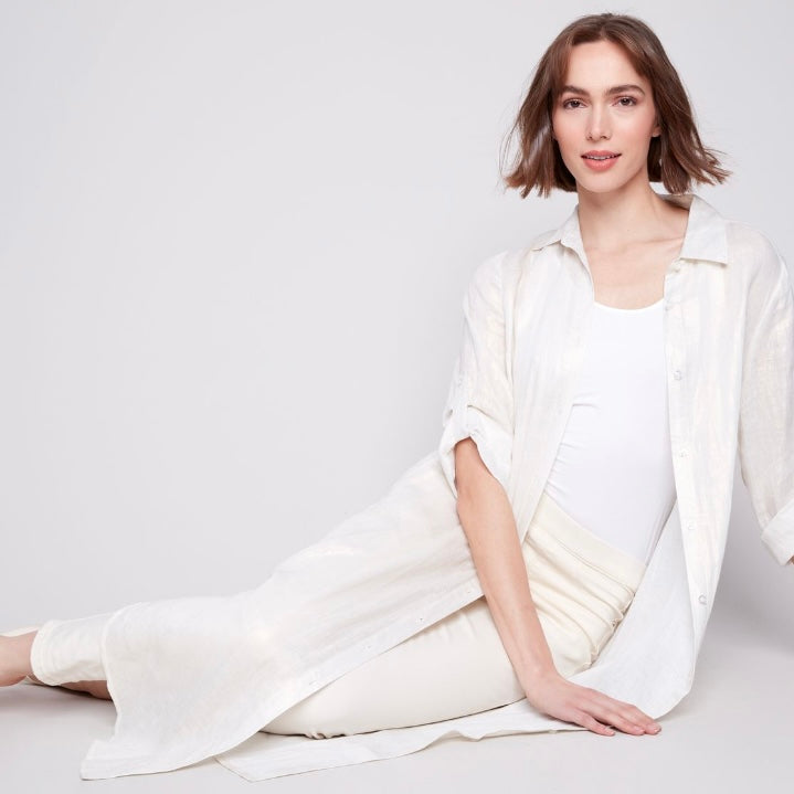 Charlie B - Foil Linen Tunic Dress