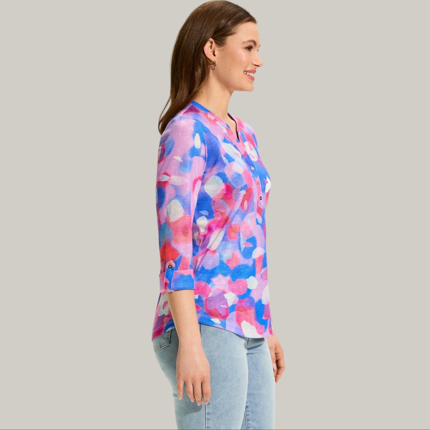 FDJ - 3/4 Sleeve Henley Top