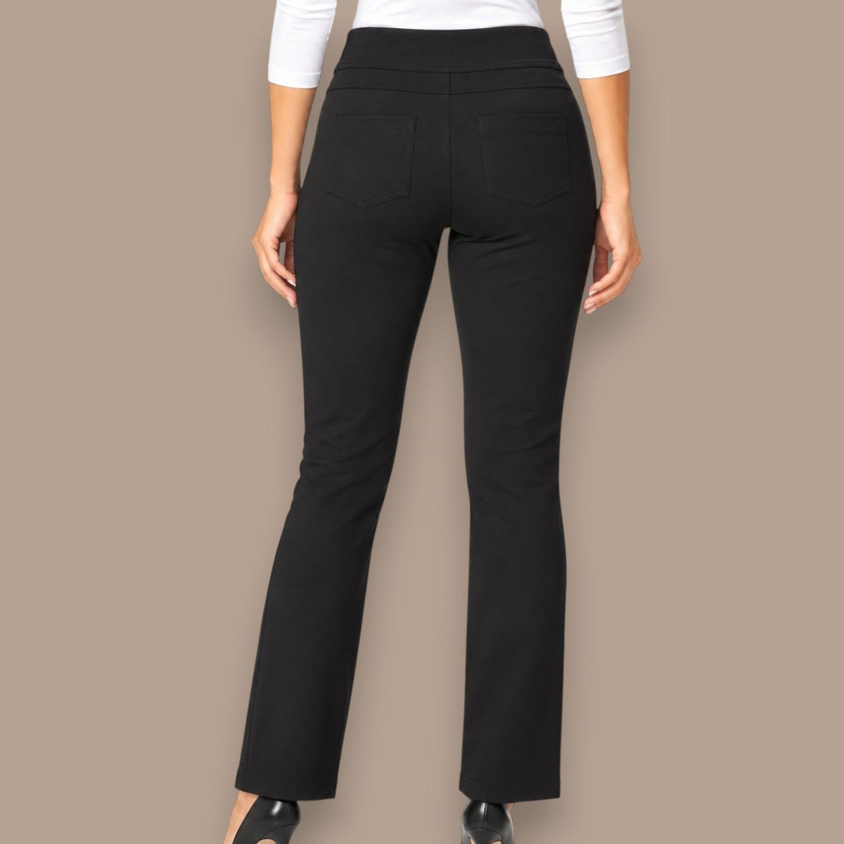 Minkas - Skinny Pull-On Pants With Embellished Pockets