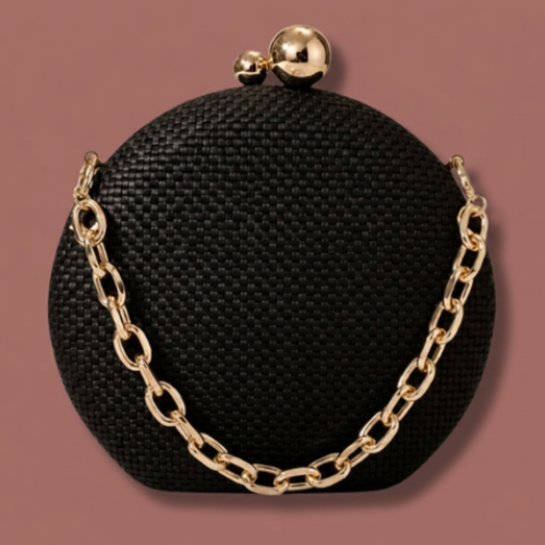 Audrey's - Round Woven Evening Clutch Bag
