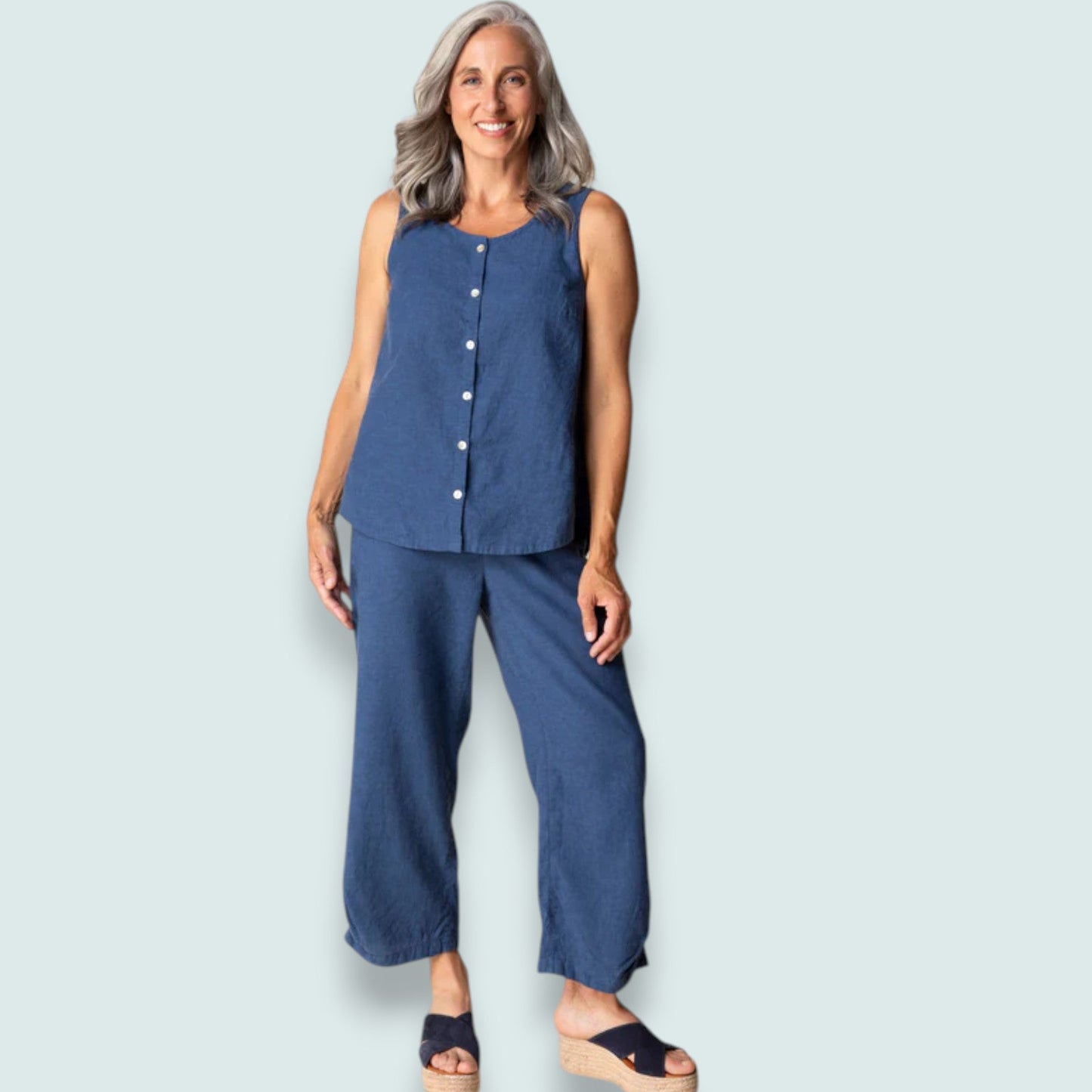 Habitat - Linen Button Front Tank