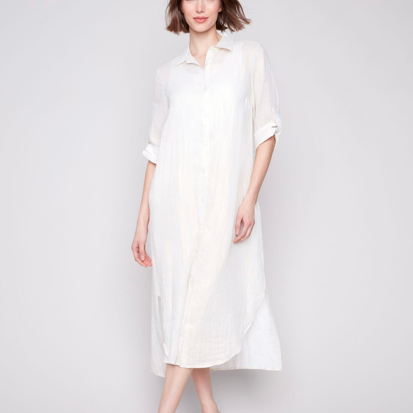 Charlie B - Foil Linen Tunic Dress