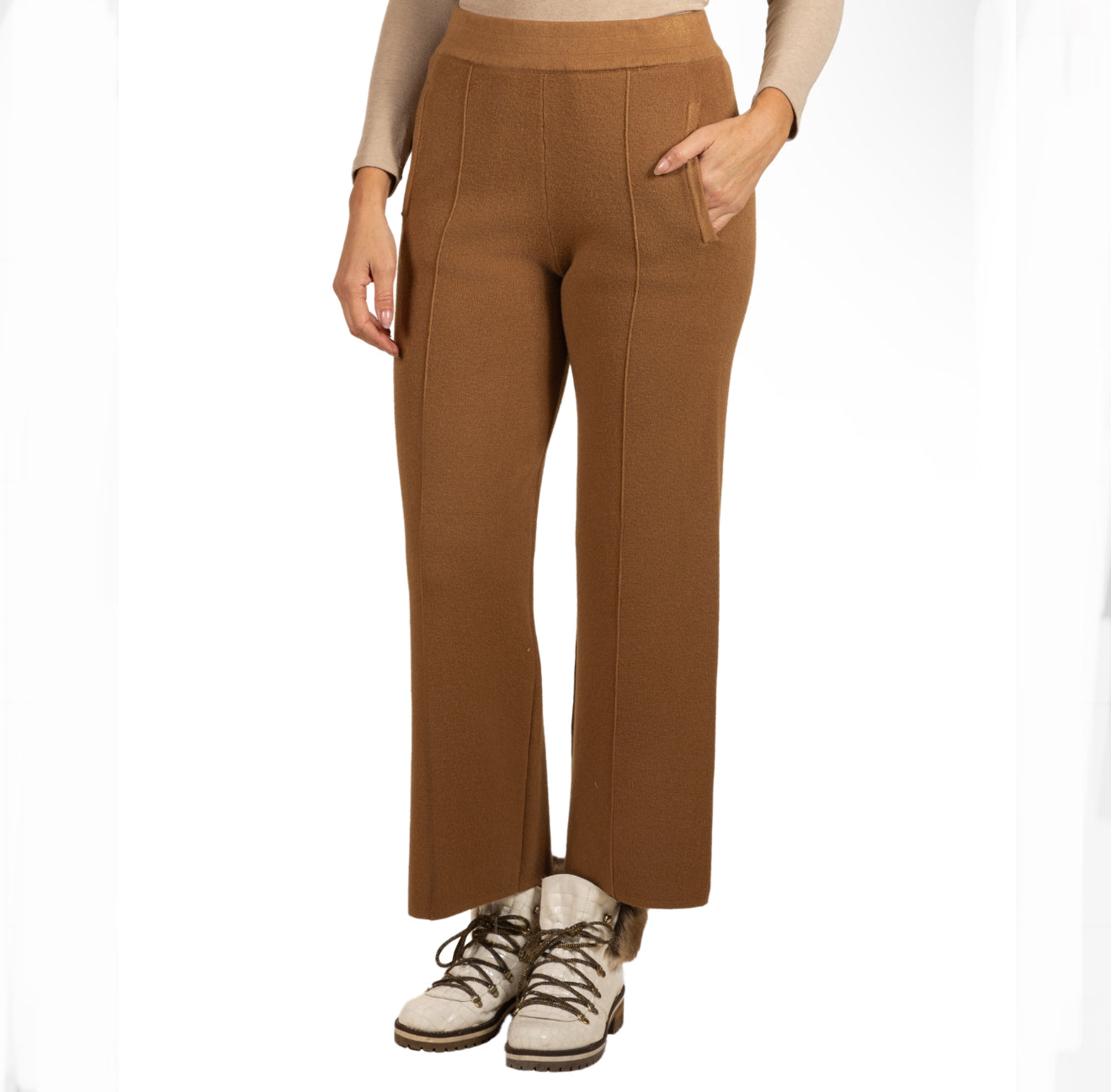 Angela Mara - Pull-On Front Seam Pant