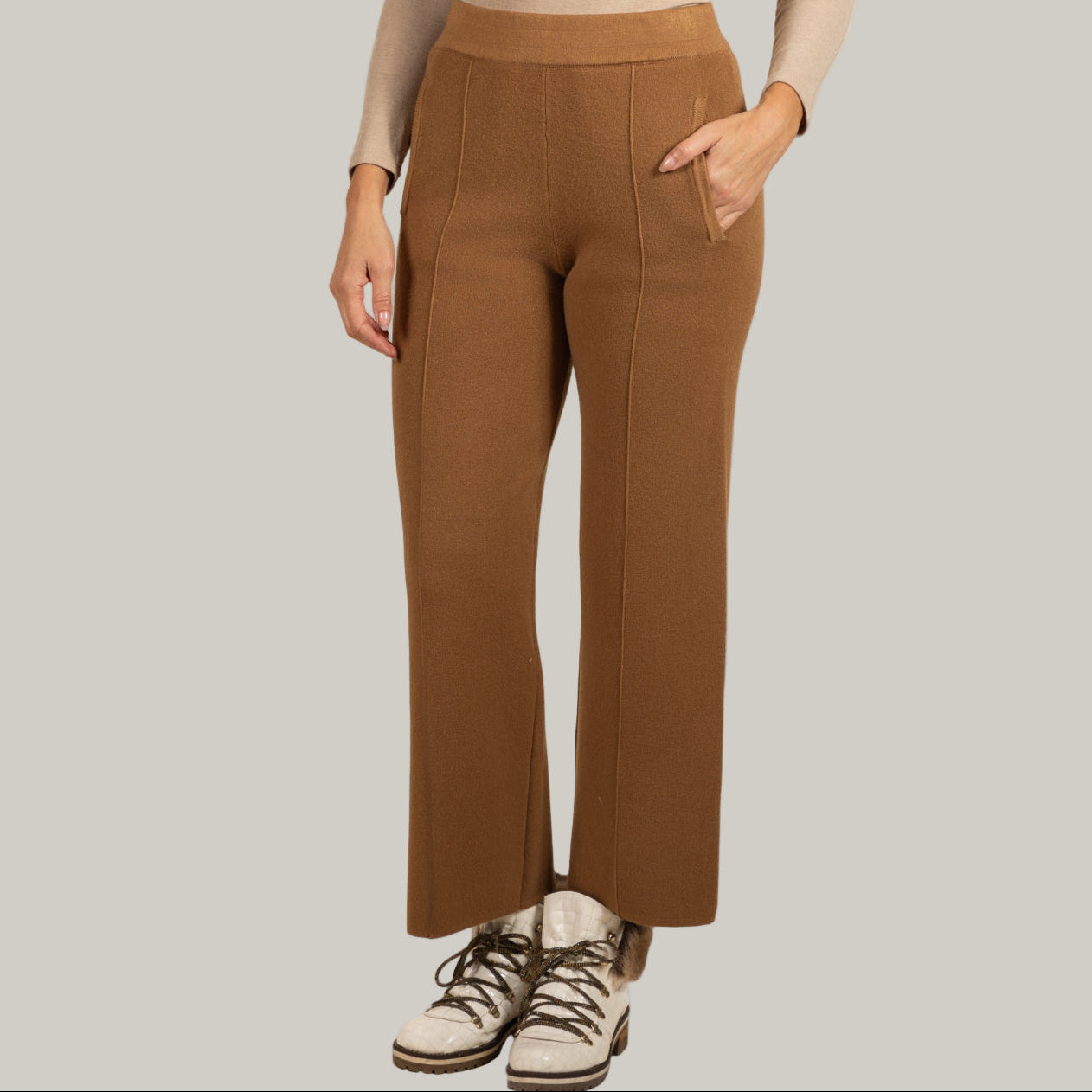 Angela Mara - Pull-On Front Seam Pant