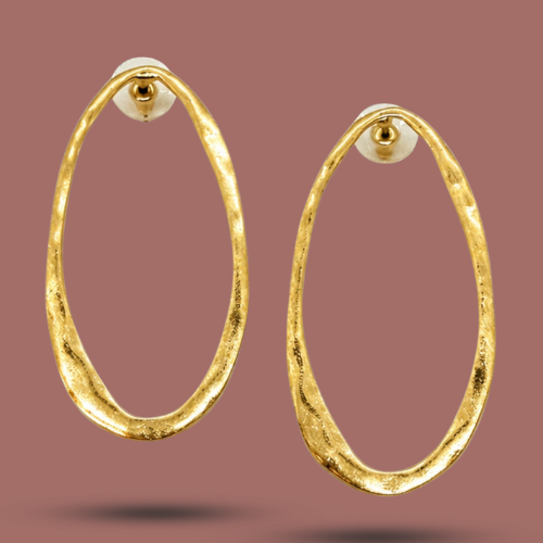 Audrey's - Sculpted Oval Drop Earrings