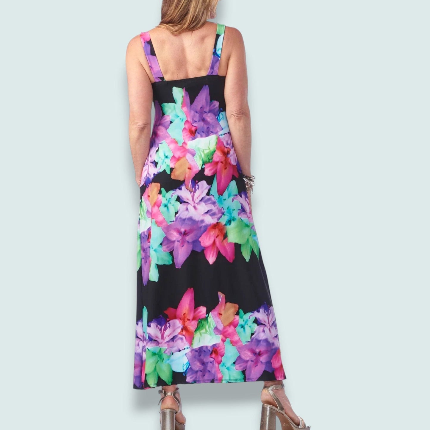 Rapz - Botanical Bloom Pocketed Maxi Empire Dress