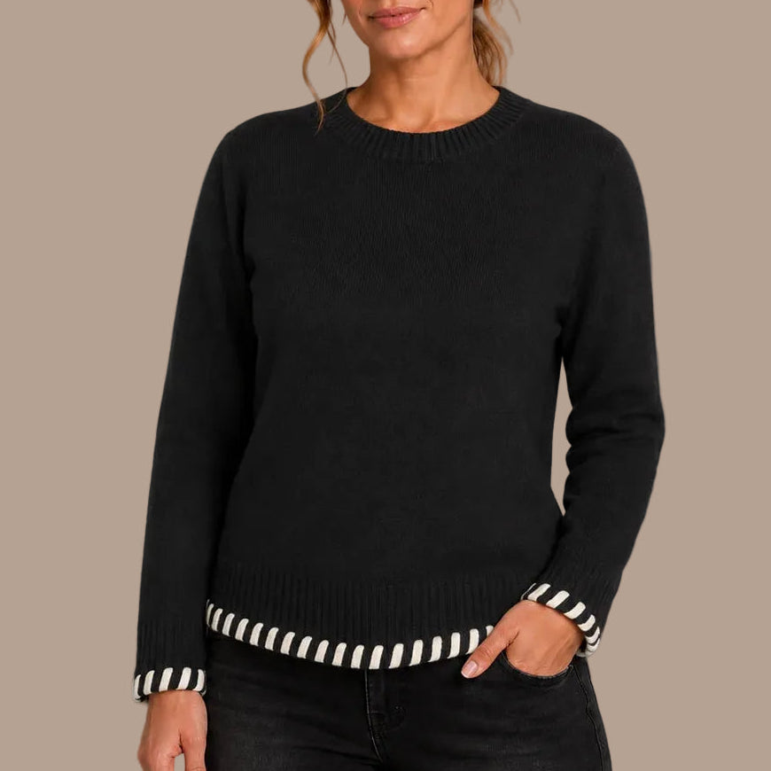 Goa - Contrast Stitch Crew Neck Sweater