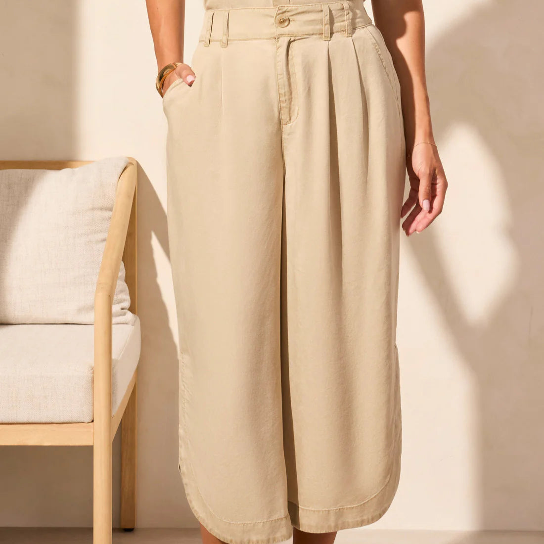 Tribal - Flowy Printed Pant With Tulip Hem