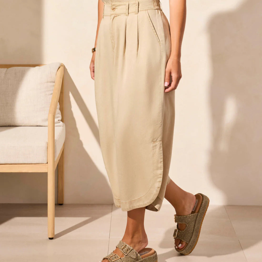 Tribal - Flowy Printed Pant With Tulip Hem