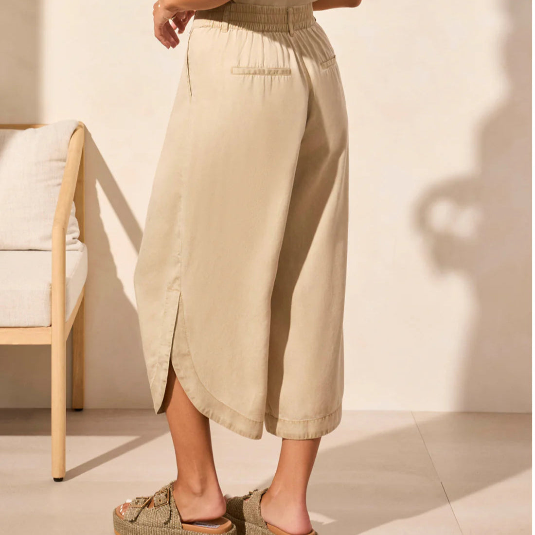 Tribal - Flowy Printed Pant With Tulip Hem
